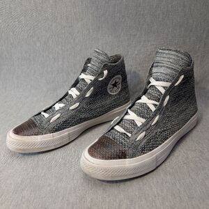 Converse Chuck Taylor All Star Flyknit High Top Sneakers M 8.5 W 10.5 Gray Brown